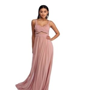 NWT Long Mauve Pink Prom Bridesmaids Dress